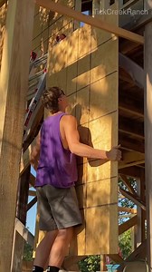 Sheathing second story of our house #woodwork #house #housebuild #build #woodworker | Tick Creek Ranch