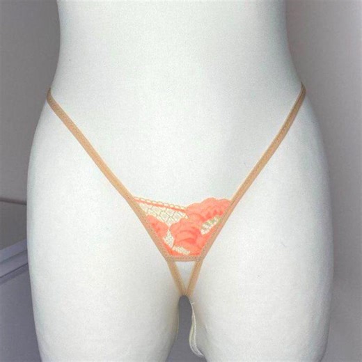 Micro Extreme String Bikini- Open Crotched Bikini Swimwear Micro G-string, Micro String Thong, Lace Lingerie Thong Bikini