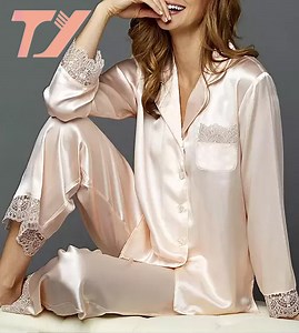 [Hot Item] Wholesale Nightgown Custom Us Size Cheap Long Silk-Like Satin Pajamas Plus Size Women's Sleepwear for Women
