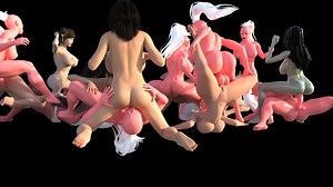 FGGB 77 Advantages of Aliens,  Chun li, Fuboki, D.va, Eve, orgy
