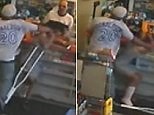 Man viciously beats pregnant girlfriend on crutches inside store