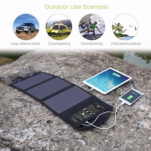 [Hot Item] 21W Sunpower Foldable USB Mobile Phone Power Bank Portable Solar Charger Bag Factory Original