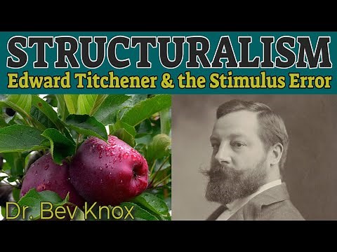 Structuralism - Edward Titchener & the Stimulus Error