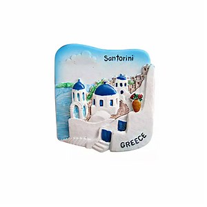[Hot Item] Polyresin Magnet Tourist Gift Santorini Greece Souvenir Fridge Magnet