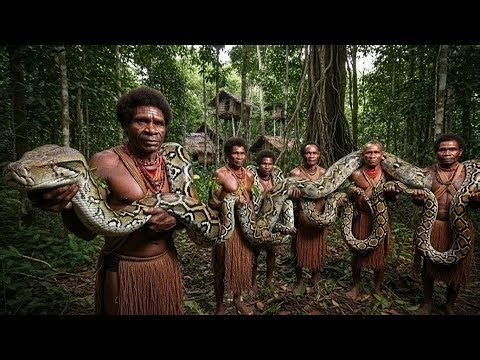 Hunting Giant Snakes to Survive | How the Korowai Tribe Lives Completely Off the Land