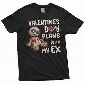 Funny Valentine's day T-shirt Men's funny ex girlfriend wife plans with my ex tee shirt (Large Black) - Walmart.com