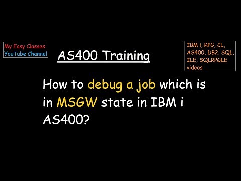 How to debug a job which is in MSGW state in IBM i AS400