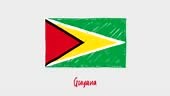 National Country Flag Marker or Pencil Sketch Illustration Vector