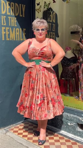 1.2K views · 15 comments | Poor @kath_haddrell popped in for a new belt & before she knew it, she was outside the front of the shop, wearing our new Aurora Dress, spinning in heels while I filmed her! Our customers truly are the best! Thanks for playing dress up with me Kath 勺 #deadlyisthefemale | Deadly is the Female | Facebook