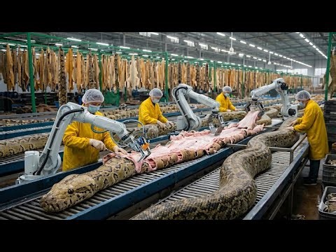 Inside the Python Leather Factory From Snake Skin to Luxury Jacket Full Process
