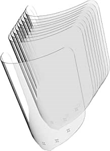 ZShield Youth Replacement Visors (10 Pack) - Reusable Face Shield w/Full Face Clear Lens & Lightweight Neck Mount Design for Kids (Made in USA)