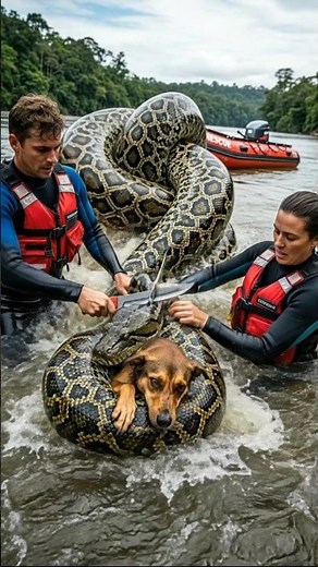 Dog vs Giant Python: The Rescue 🐍