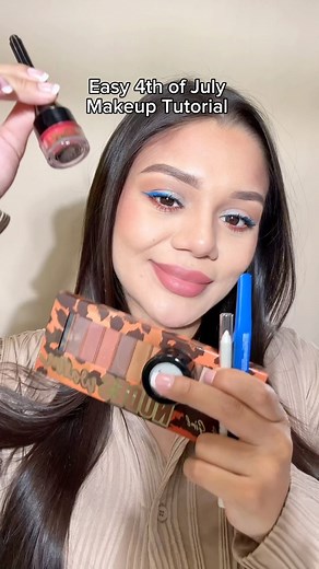 Get your glam on for the 4th of July with our easy makeup tutorial! 🎆💖 Our Glitterholic adds a nice shimmer and the best part no adhesive is required! 🤩✨ ✨Nudes Eyeshadow Palette “warm” @ultabeauty ✨Glitterholic Glitter Topper “Holo Gram” @ultabeauty ✨Hyper Cake Liner “Flamin Hot” @ultabeauty ✨Shockwave Eyeliner “snowflake” @target @ultabeauty ✨Line Art “Cobalt” lagirlusa.com #LAGirlCosmetics #4thofjuly #4thofjulyweekend🇺🇸💥🇺🇸 ##4thofjulymakeup | L.A. Girl Cosmetics