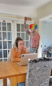 1.8M views · 55K reactions | SHE WAS ON A ZOOM CALL  | Kristen Hanby | Facebook