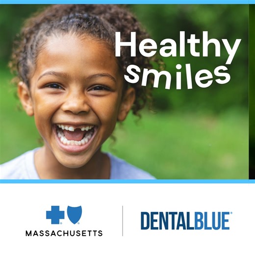 Good oral habits in childhood can prevent dental problems later in life. With Dental Blue, kids under 13 who qualify are covered for dental services — so they can keep smiling bright. Learn more about these benefits and covered services: https://bit.ly/3Vn2BWP | Blue Cross Blue Shield of Massachusetts