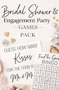 Bridal Shower Game Pack – Canva Template, Engagement Party Games (digital Download) - Etsy UK