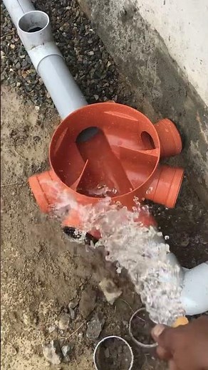 How to install PVC chamber for drainage and waste water 💧 #viralvideo #shortsfeed #diy #plumbing