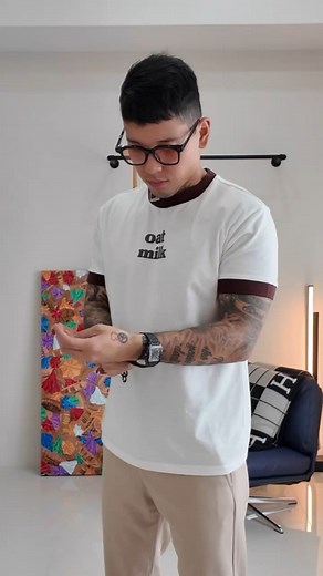 Spotted! Tito @mikee.reyes in milkwear Oat Milk Tee! 🥛💙 💙 Check milkwearstore com for our full collection! Also available in Shopee, Lazada, Tiktok, links in our bio! ✨️ Visit us milkwear store, 4th level, SM North EDSA The Block. Tysm! ❤️ #milkwear #gotmilkwear | Milkwear
