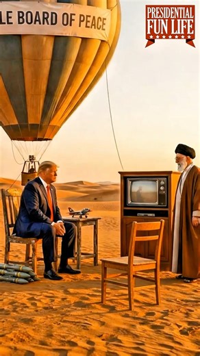 Trump vs Khamenei Desert Showdown 😱 | “Board of Peace” Balloon Blast & Epstein Files Twist | #Shorts