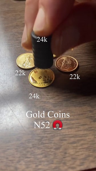 Gold Coin Alloys: A Magnet Test Comparison of 24k vs 22k Gold Coins