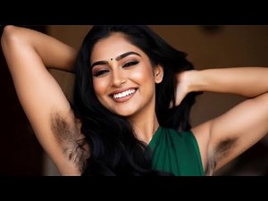 A beautiful hot woman showing her beautiful hairy armpits