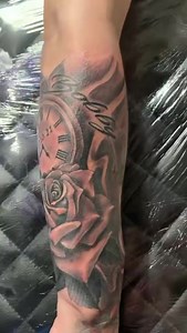 Pocket watch & rose By Jonny 🖤 | Tattoos by Cusick