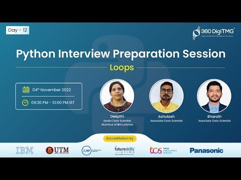 Python Interview Preparation Session | Loops | Day 12 | 360DigiTMG