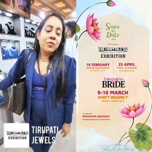 Mark your calendar with our new dates for 2024. Fairytale'ss Bride Date - 9th & 10th March, 2024 Place - Hyatt Regency, Bhikaji Cama Place & The Fairytale'ss - Fashion,Jewel & Lifestyle Exhibition Date - 25th April, 2024 Venue - Hotel The Ashok, Chanakyapuri For Booking/Info: 9810163956, 8826996872 | The Fairytale'ss