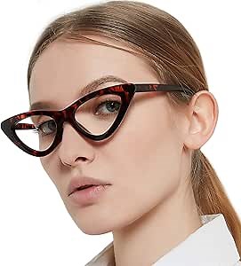 MARE AZZURO Cat Eye Computer Glasses Women, Blue Light Blocking Glasses, Funky Gaming Eyeglasses