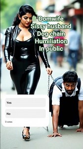 🔥🔥🤣domwife dog chain collared sissy husband