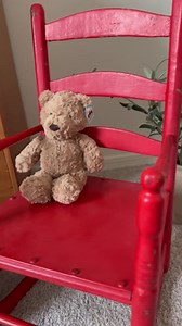 Vintage Child Rocking Chair | Red Wooden Kids Rocker | Primitive Folk Art Chair | Americana Nursery Decor | Rustic Accent - Etsy