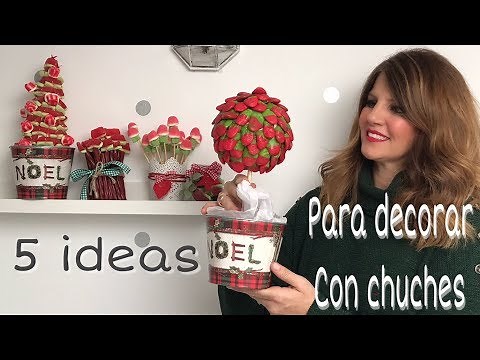 Cómo hacer centros de mesa con chuches esta navidad