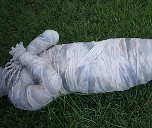 DIY Halloween Mummy (The most fun way to make one!) Source: https://www.youtube.com/watch?v=8Rw1xkyi4ok Learn how to make a DIY Halloween Mummy! This was a really fun and easy DIY Halloween project that is perfect for upping your Halloween game this year! We start by making a duct tape form and then filling it with upcycled newspaper. This project uses normal materials that you probably already have around the house and only takes about a few hours to make. No complicated tools are necessary and