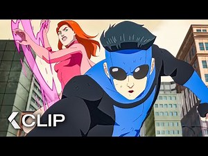 Invincible & Atom Eve vs. Variants BRUTAL Fight Scene - INVINCIBLE Season 3 Clip (2025)