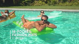 Intex 18-Pocket Mattress Suntanner Pool Lounger w/Headrest (4 Pack) | 58894EP