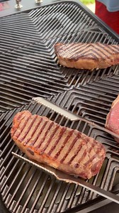 NY Strips and Grilled Asparagus on the Everdure Furnace | GrillinFools.com