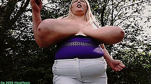 Maja meets Maggy Part 88 - Maggy shows her Big Boobs Outdoors (Clip No 2690 - wmv version) | Clips4sale