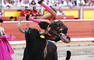 Những pha húc tung người tại lễ hội bò tót Tây Ban Nha