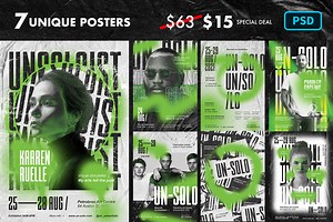 Artist Event Poster Templates, a Flyer Template by Bornx Design