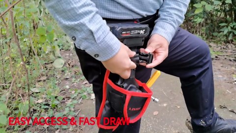 Mini Chainsaw Holster Case Belt Holder Pouch, Hands-Free & Fast Draw, Chainsaw Bag Tool Holder for 4/5/6 Inch Handheld Battery Powered Chainsaw