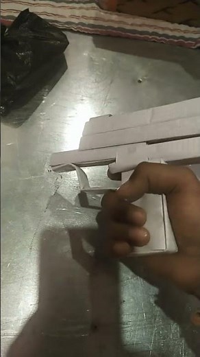 uzi paper gun with shooting method # anime