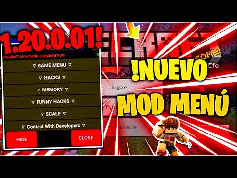 ❤ !MOD MENÚ 1.20.0.01 32 Y 64 BITS PARA MINECRAFT BEDROCK 2O23! (X-ray, jump air, y mucho más.)