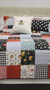 🌿✨ Immerse yourself in the enchanting beauty of the Wild One Patch Cotton Quilt from Donna Sharp! 🌼✨ This quilt is a delightful addition to your bedroom, capturing the essence of rustic elegance with its harmonious blend of floral, gingham, check, and ticking patterns. 🌸🏡 | Donna Sharp