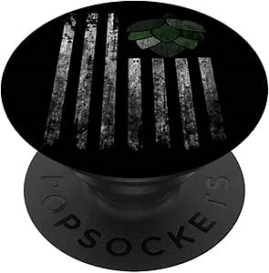 Vintage Flag with Hop Leaf For Beer & IPA Lovers PopSockets PopGrip: Swappable Grip for Phones & Tablets