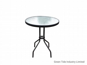 [Hot Item] Outdoor Glass Top Side Round Steel Table