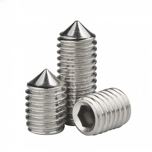 [Hot Item] DIN914 Stainless Steel Hex Socket Set Screw with Cone Point Grub Screw