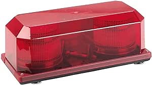 Wolo (3710M-R) Priority 2 Strobe Emergency Warning Mini Light Bar - Amber Lens, Magnet Mount