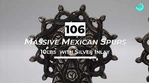 Add some weight to your collection with these stunning 10lb Mexican Spurs! Inlaid with silver and complete with leather straps, they're a sight to behold. Don't miss out on Lot 106 in our upcoming auction! WesternTradingPost.com https://auction.westerntradingpost.com/lots/view/4-9OUUYD/huge-10lbs-mexican-spurs-with-silver-inlay "Western Trading Post Auction" on the app store! #westernart #mexicanspurs #auction #AuctionFinds #WesternStyle #BuyItNowOption #WesternTradingPost #WesternArt #WesternCo