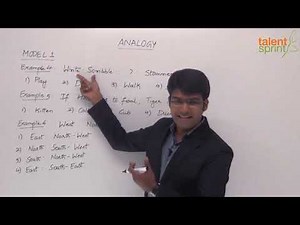 Analogy | Model 1: Word Analogy | Reasoning Ability | TalentSprint Aptitude Prep Video Lecture | Crash Course for B.Ed. Entrance Exam - B.Ed Entrance