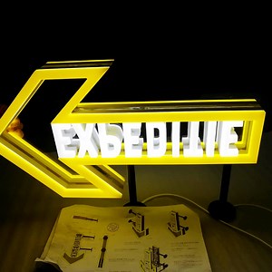 Custom Acrylic Faux Neon Illuminated Neon Letter Sign for Company Logo